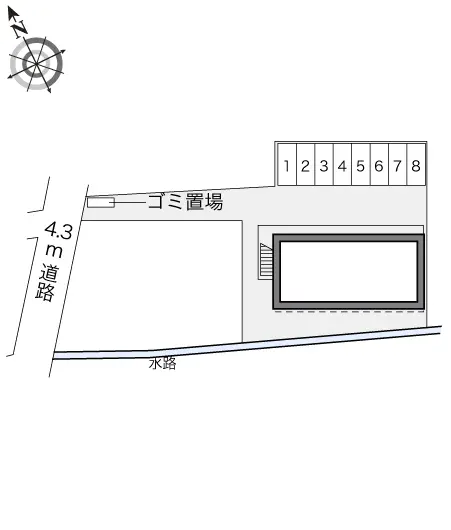 ★手数料０円★岡山市中区桜橋３丁目　月極駐車場（LP）